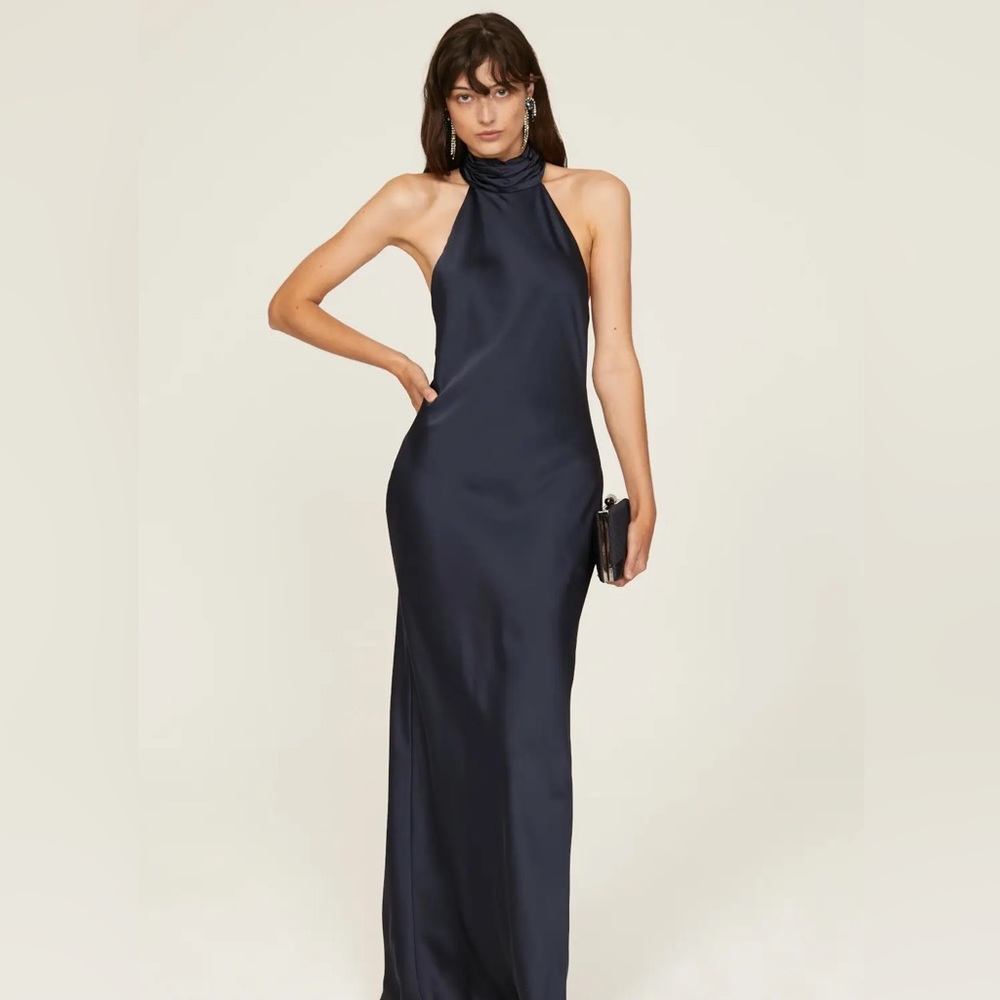 NWT Ramy Brook Navy Blue Tatiana Gown